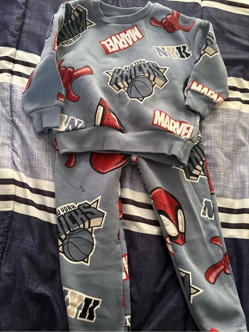 Marvel Spider-Man Blue Kids Knicks Set